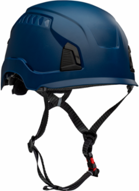 Industrial Climbing Helmet, Type II, Non-MIPS, ABS Shell, EPS Liner, HDPE Suspension, Wheel Ratchet Adjustment, with 4-Point Chin Strap