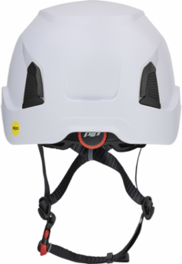 Industrial Climbing Helmet with Mips® Brain Protection System for Industrial Safety Helmets, ABS Shell, EPS Foam Impact Liner, HDPE Suspension, Wheel Ratchet Adjustment and 4-Point Chin Strap