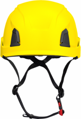 Industrial Climbing Helmet with Mips® Brain Protection System for Industrial Safety Helmets, ABS Shell, EPS Foam Impact Liner, HDPE Suspension, Wheel Ratchet Adjustment and 4-Point Chin Strap
