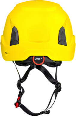 Industrial Climbing Helmet with Mips® Brain Protection System for Industrial Safety Helmets, ABS Shell, EPS Foam Impact Liner, HDPE Suspension, Wheel Ratchet Adjustment and 4-Point Chin Strap