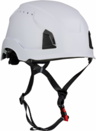 Vented, Industrial Climbing Helmet, Type II, Non-MIPS, ABS Shell, EPS Liner, HDPE Suspension, Wheel Ratchet Adjustment, with 4-Point Chin Strap