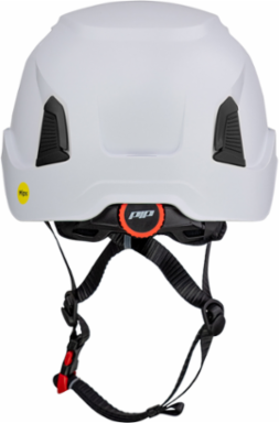 Vented, Industrial Climbing Helmet with Mips® Brain Protection System for Industrial Safety Helmets, ABS Shell, EPS Foam Impact Liner, HDPE Suspension, Wheel Ratchet Adjustment and 4-Point Chin Strap