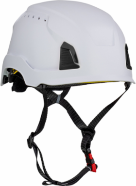 Vented, Industrial Climbing Helmet with Mips® Brain Protection System for Industrial Safety Helmets, ABS Shell, EPS Foam Impact Liner, HDPE Suspension, Wheel Ratchet Adjustment and 4-Point Chin Strap