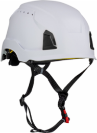 Vented, Industrial Climbing Helmet with Mips® Brain Protection System for Industrial Safety Helmets, ABS Shell, EPS Foam Impact Liner, HDPE Suspension, Wheel Ratchet Adjustment and 4-Point Chin Strap