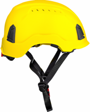 Vented, Industrial Climbing Helmet with Mips® Brain Protection System for Industrial Safety Helmets, ABS Shell, EPS Foam Impact Liner, HDPE Suspension, Wheel Ratchet Adjustment and 4-Point Chin Strap
