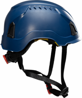 Vented, Industrial Climbing Helmet with Mips® Brain Protection System for Industrial Safety Helmets, ABS Shell, EPS Foam Impact Liner, HDPE Suspension, Wheel Ratchet Adjustment and 4-Point Chin Strap