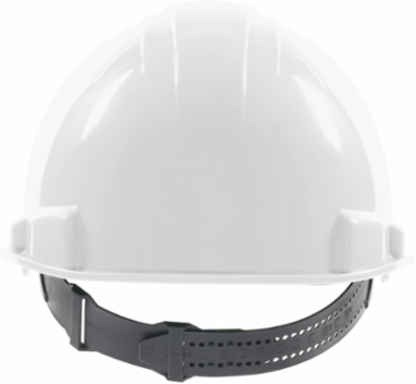 Cap Style Hard Hat with HDPE Shell, 4-Point Textile Suspension and Pin-Lock Adjustment