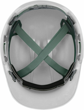 Cap Style Hard Hat with HDPE Shell, 4-Point Textile Suspension and Pin-Lock Adjustment