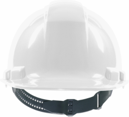 Cap Style Hard Hat with HDPE Shell, 4-Point Textile Suspension and Pin-Lock Adjustment