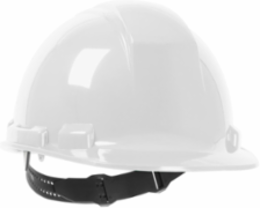 Cap Style Hard Hat with HDPE Shell, 4-Point Textile Suspension and Pin-Lock Adjustment