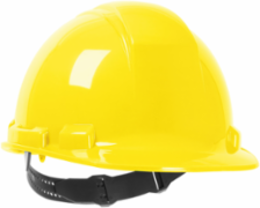 Cap Style Hard Hat with HDPE Shell, 4-Point Textile Suspension and Pin-Lock Adjustment