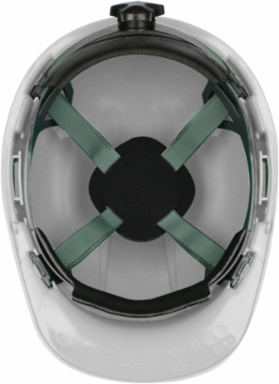 Vented, Cap Style Hard Hat with HDPE Shell, 4-Point Textile Suspension and Wheel Ratchet Adjustment