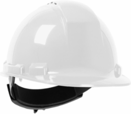 Vented, Cap Style Hard Hat with HDPE Shell, 4-Point Textile Suspension and Wheel Ratchet Adjustment