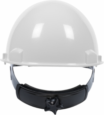 Cap Style Smooth Dome Hard Hat with HDPE Shell, 4-Point Textile Suspension and Wheel-Ratchet Adjustment