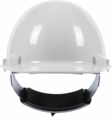 Cap Style Smooth Dome Hard Hat with HDPE Shell, 4-Point Textile Suspension and Wheel-Ratchet Adjustment