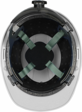 Type II, Cap Style Hard Hat with HDPE Shell, 4-Point Textile Suspension and Wheel Ratchet Adjustment - White
