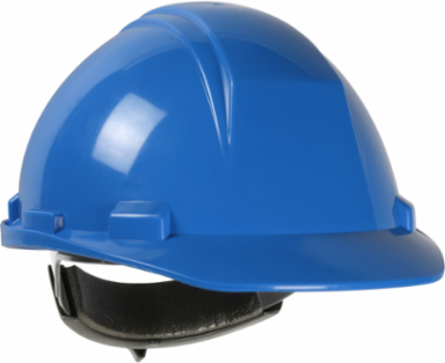 Type II, Cap Style Hard Hat with HDPE Shell, 4-Point Textile Suspension and Wheel Ratchet Adjustment