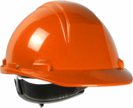 Type II, Cap Style Hard Hat with HDPE Shell, 4-Point Textile Suspension and Wheel Ratchet Adjustment