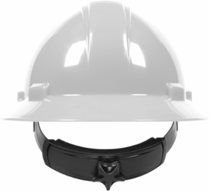 Type II Full Brim Hard Hat with HDPE Shell, 4-Point Textile Suspension and Wheel Ratchet Adjustment