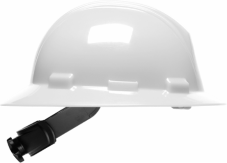 Type II Full Brim Hard Hat with HDPE Shell, 4-Point Textile Suspension and Wheel Ratchet Adjustment