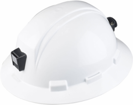 Full Brim Hard Hat with Maple Leaf Wrap, Reflective Stripes, HDPE Shell, 4-Point Nylon Suspension and "Sure-Lock" Ratchet Adjustment - Type 2 Class E