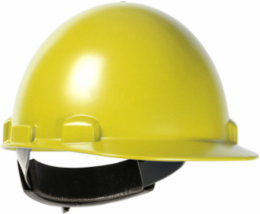 Cap Style Smooth Dome Hard Hat with ABS/Polycarbonate Shell, 4-Point Textile Suspension and Wheel-Ratchet Adjustment