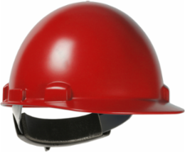 Cap Style Smooth Dome Hard Hat with ABS/Polycarbonate Shell, 4-Point Textile Suspension and Wheel-Ratchet Adjustment
