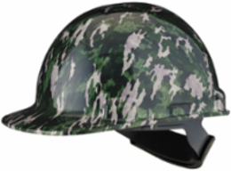 Cap Style Hard Hat with Lightweight Polycarbonate/ABS Shell, 4-Point Nylon Suspension and "Sure-Lock" Ratchet Adjustment - Type 1 Class E