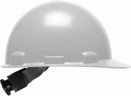 Type II, Cap Style Smooth Dome Hard Hat with ABS/Polycarbonate Shell, 4-Point Textile Suspension and Wheel Ratchet Adjustment