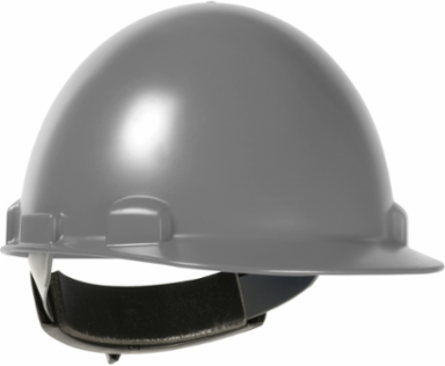 Type II, Cap Style Smooth Dome Hard Hat with ABS/Polycarbonate Shell, 4-Point Textile Suspension and Wheel Ratchet Adjustment