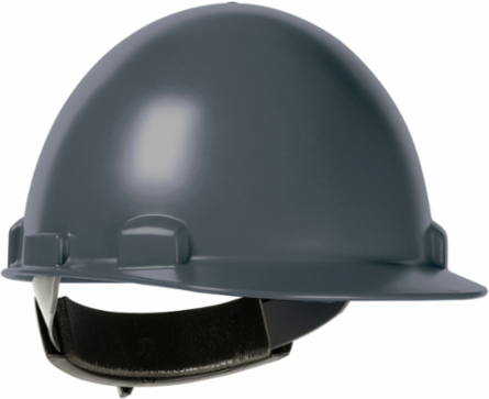 Type II, Cap Style Smooth Dome Hard Hat with ABS/Polycarbonate Shell, 4-Point Textile Suspension and Wheel Ratchet Adjustment