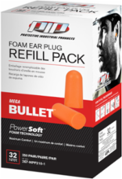 Disposable Soft Polyurethane Foam Ear Plugs - Dispenser Refill Pack