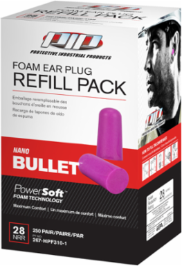Compact Disposable Soft Polyurethane Foam Ear Plugs - Dispenser Refill Pack
