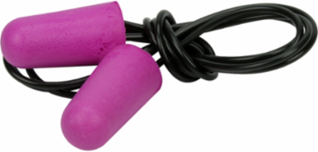 Compact Disposable Soft Polyurethane Foam Corded Ear Plugs - NRR 28 / SNR 37