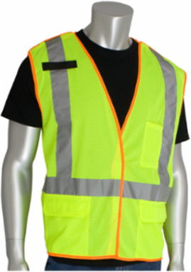 ANSI Type R Class 2 and CAN/CSA Z96 X-Back Breakaway Mesh Vest
