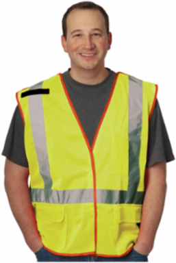 ANSI Type R Class 2 and CAN/CSA Z96 X-Back Breakaway Mesh Vest