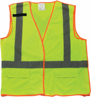 ANSI Type R Class 2 and CAN/CSA Z96 X-Back Breakaway Mesh Vest