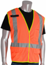ANSI Type R Class 2 and CAN/CSA Z96 X-Back Breakaway Mesh Vest