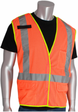 ANSI Type R Class 2 and CAN/CSA Z96 X-Back Breakaway Mesh Vest