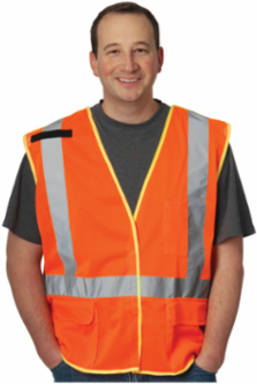 ANSI Type R Class 2 and CAN/CSA Z96 X-Back Breakaway Mesh Vest