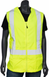 Women's Contoured Vest with Solid Front, Mesh Back and Adjustable Waist, CSA Z96 Class 2, ANSI Type R Class 2