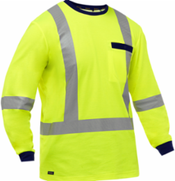 ANSI Type R Class 3 and CSA Z96 Class 2 X-Back Long Sleeve Shirt