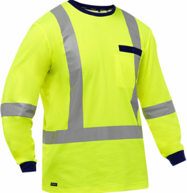 ANSI Type R Class 3 and CSA Z96 Class 2 X-Back Long Sleeve Shirt