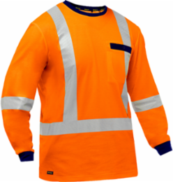 ANSI Type R Class 3 and CSA Z96 Class 2 X-Back Long Sleeve Shirt