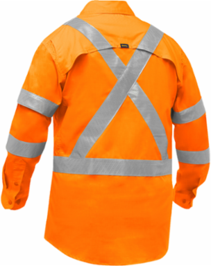 ANSI Type R Class 3 and CSA Z96 X-Back Long Sleeve Work Shirt with X-Airflow™