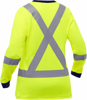 ANSI Type R Class 3 and CSA Z96 Class 2 X-Back Women's Long Sleeve Shirt