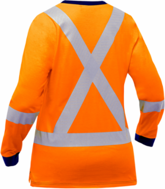 ANSI Type R Class 3 and CSA Z96 Class 2 X-Back Women's Long Sleeve Shirt