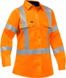 ANSI Type R Class 3 and CSA Z96 X-Back Women's Long Sleeve Work Shirt with X-Airflow™