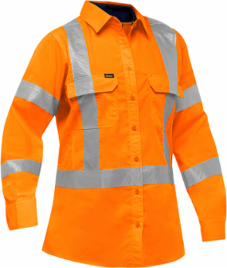 ANSI Type R Class 3 and CSA Z96 X-Back Women's Long Sleeve Work Shirt with X-Airflow™