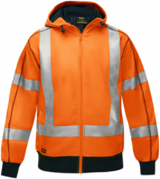 ANSI Type R Class 3 CSA Z96 X-Back Full Zip Hooded Sweatshirt with Sherpa Lining